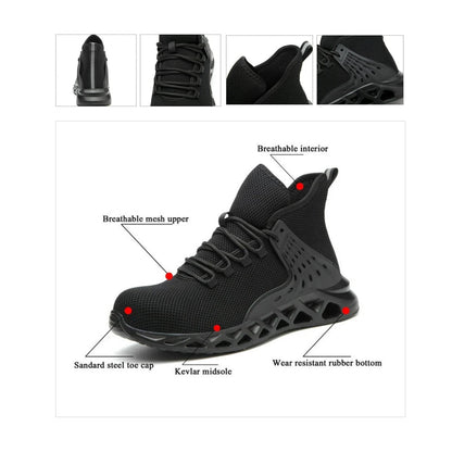 Local Stock: Mens Work Safety Shoes Black | Affordable-buy