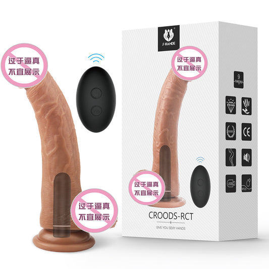 Wireless Automatic Vibrating Realistic Dildos Anal Sex Toy for Women and Couple