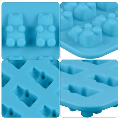 DIY Handmade Chocolate Mold Bear Silicone Ice Lattice Candy Mold Baking