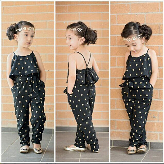 A generation of foreign trade children's clothing Europe and the United States summer fashion summer Girls cute suspenders jumpsuit manufacturers wholesale