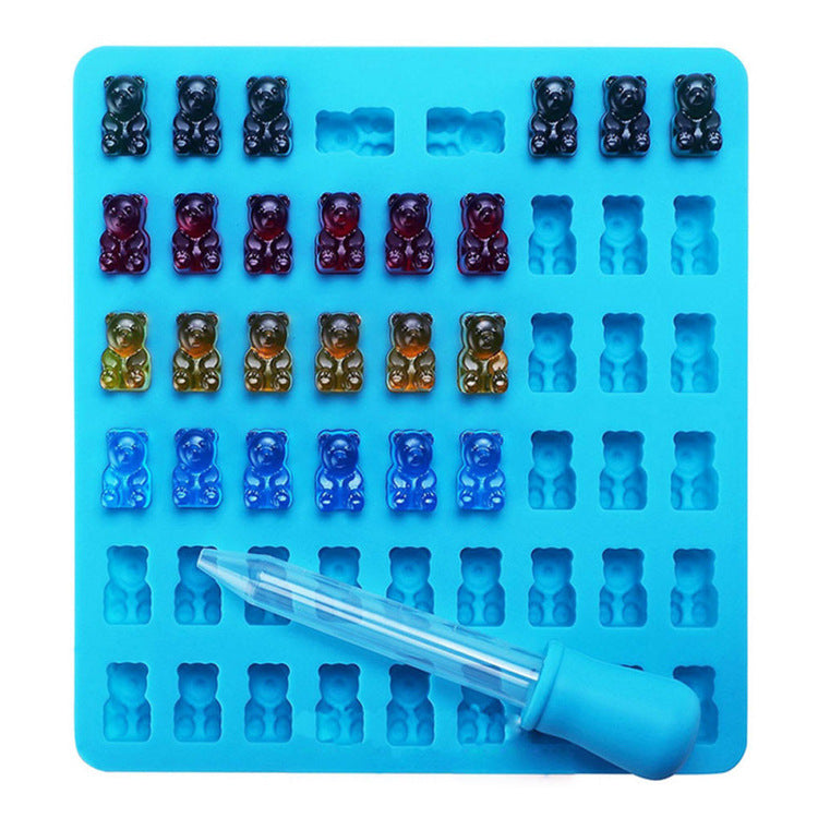 DIY Handmade Chocolate Mold Bear Silicone Ice Lattice Candy Mold Baking