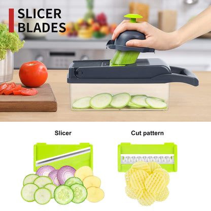 Multi Functional Kitchen Cutter Set Of 16 Pieces