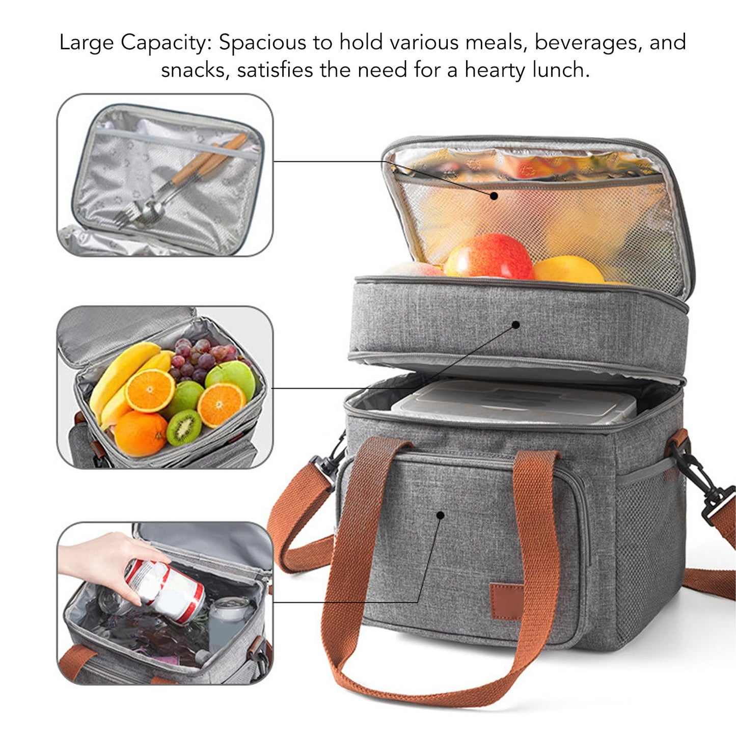 Double Layer Insulated Outdoor Picnic Bag