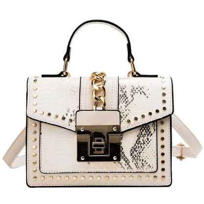 Fashion Women's Bag New Crocodile Portable Small Square Bag Double Compartment Bag