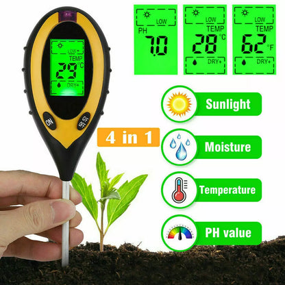 Soil Survey Instrument Light/Tempreture/Humidity/PH 4-in-1 Soil Nutrient Content Detector