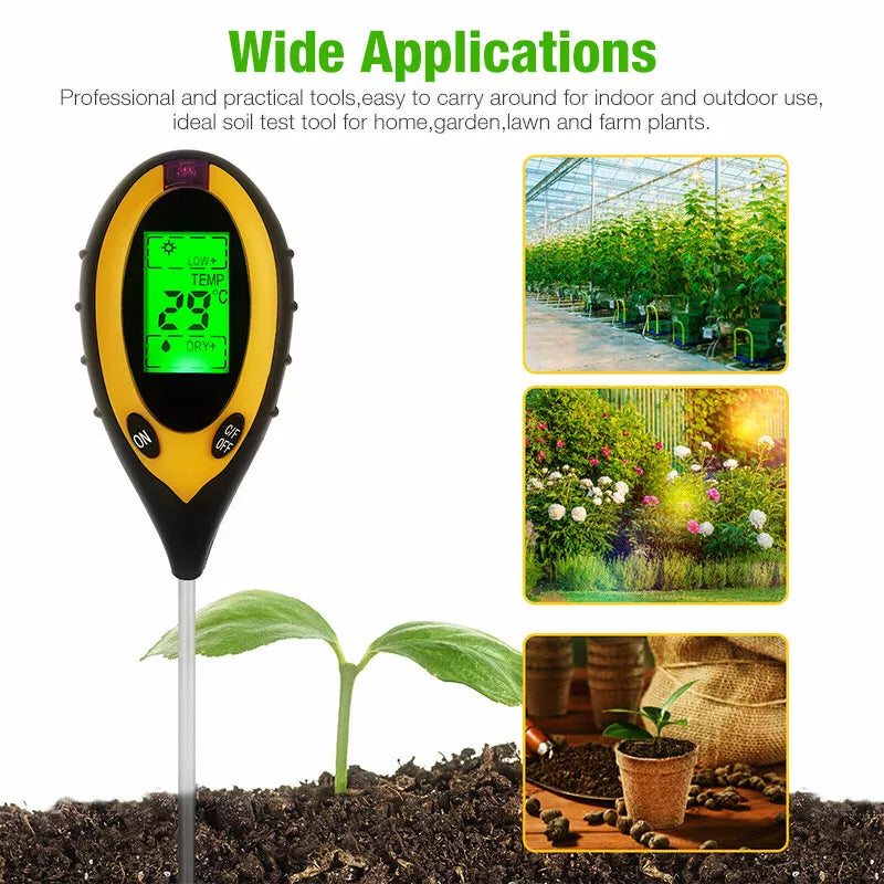 Soil Survey Instrument Light/Tempreture/Humidity/PH 4-in-1 Soil Nutrient Content Detector