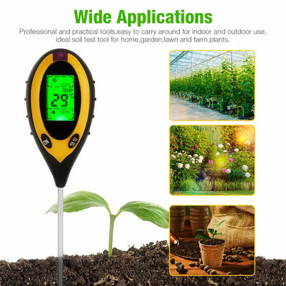 Soil Survey Instrument Light/Tempreture/Humidity/PH 4-in-1 Soil Nutrient Content Detector