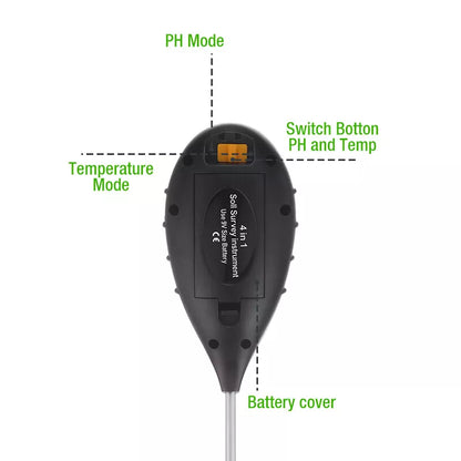 Soil Survey Instrument Light/Tempreture/Humidity/PH 4-in-1 Soil Nutrient Content Detector