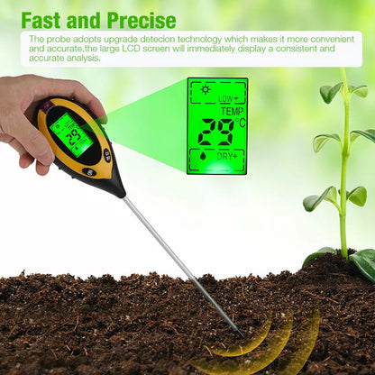 Soil Survey Instrument Light/Tempreture/Humidity/PH 4-in-1 Soil Nutrient Content Detector