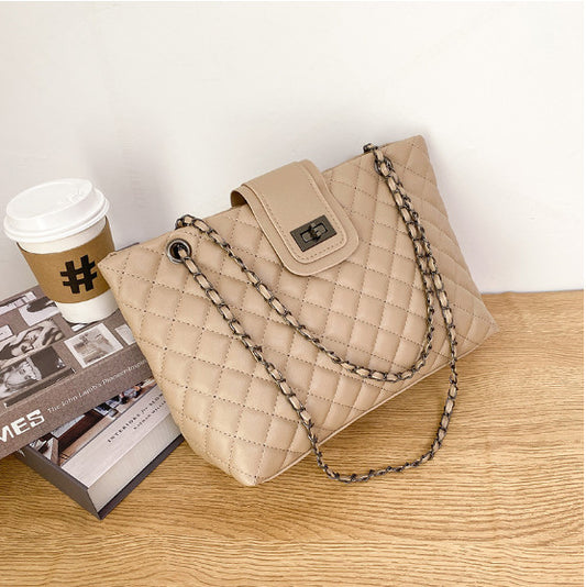 Fashion Casual Line Chain Bag Womens Single Shoulder Straddle Bag