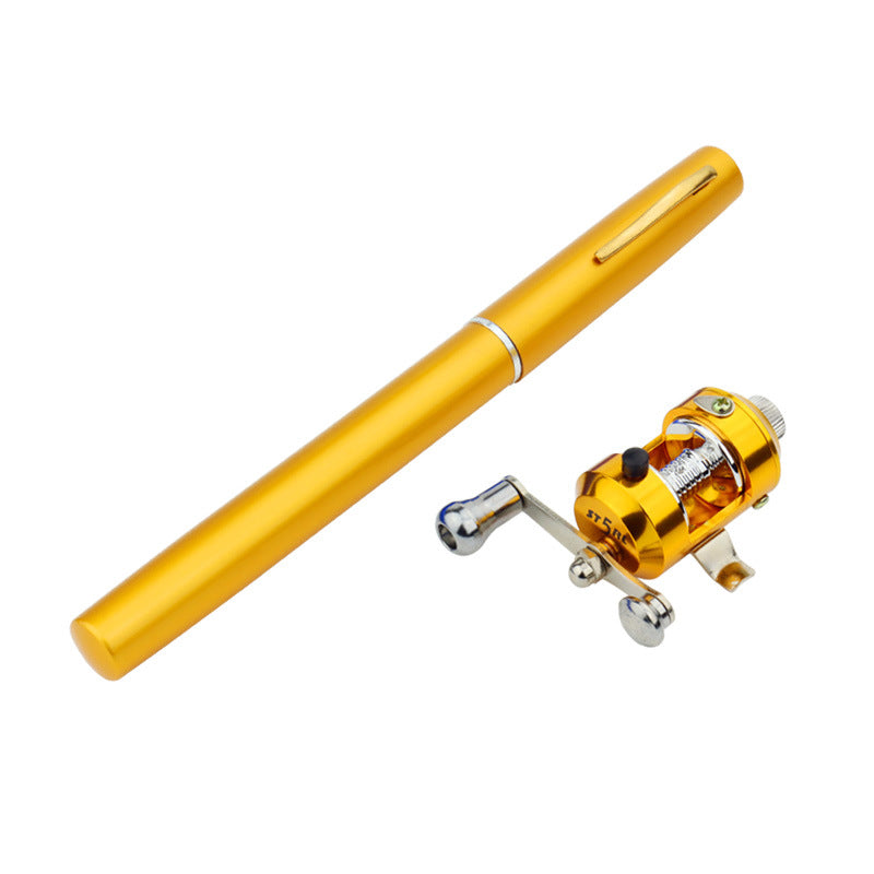 Pen Mini Pocket Portable Small Fishing Rod Aluminum Alloy Telescopic Fishing Rod