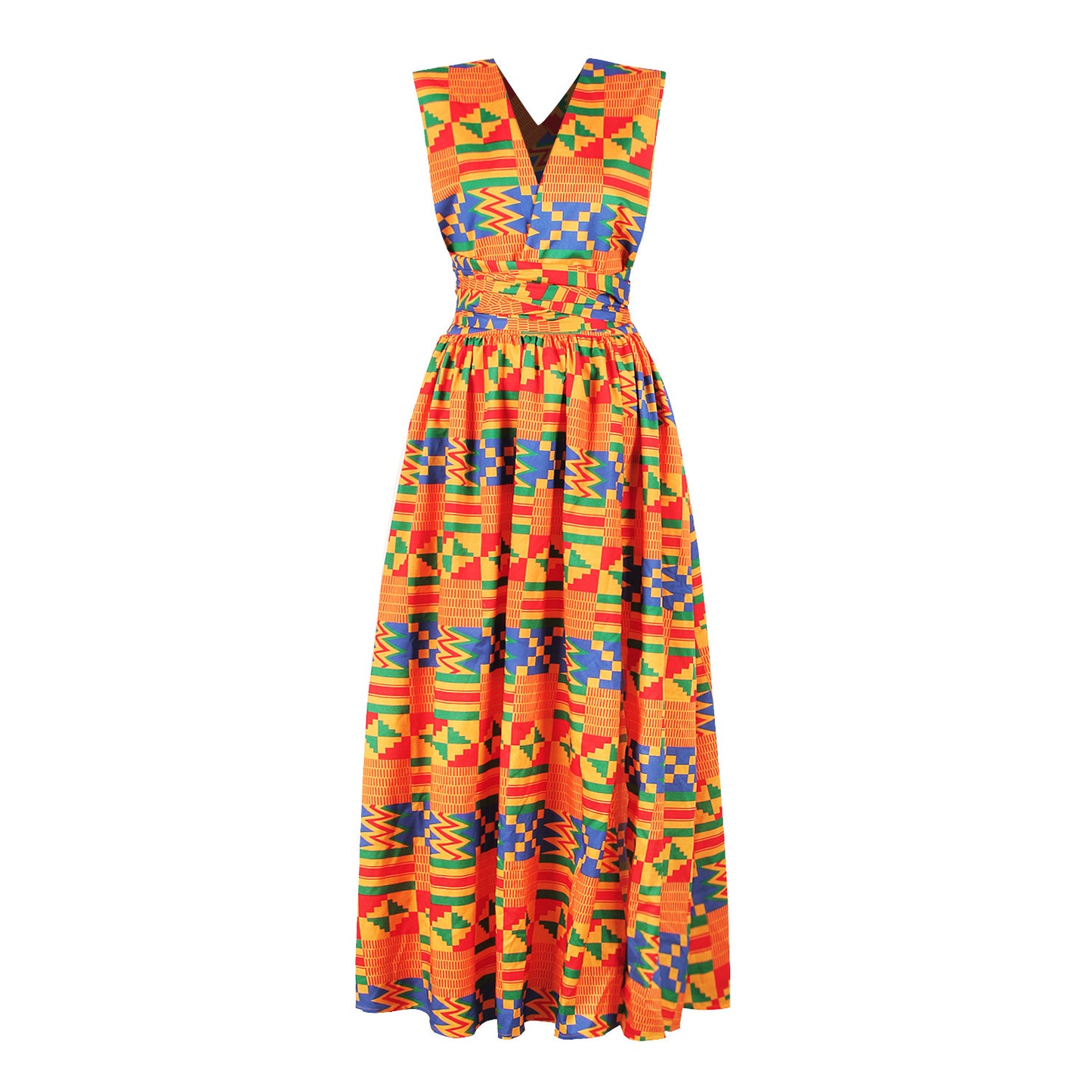 African Nightclub Digital Printing Irregular Various Wearing Methods Elastic Medium Length Split Plus Size Dress