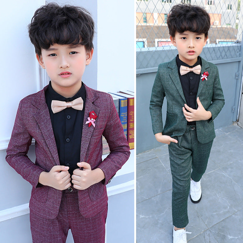 Children's Korean Flower Performance Plush Thickened Suit