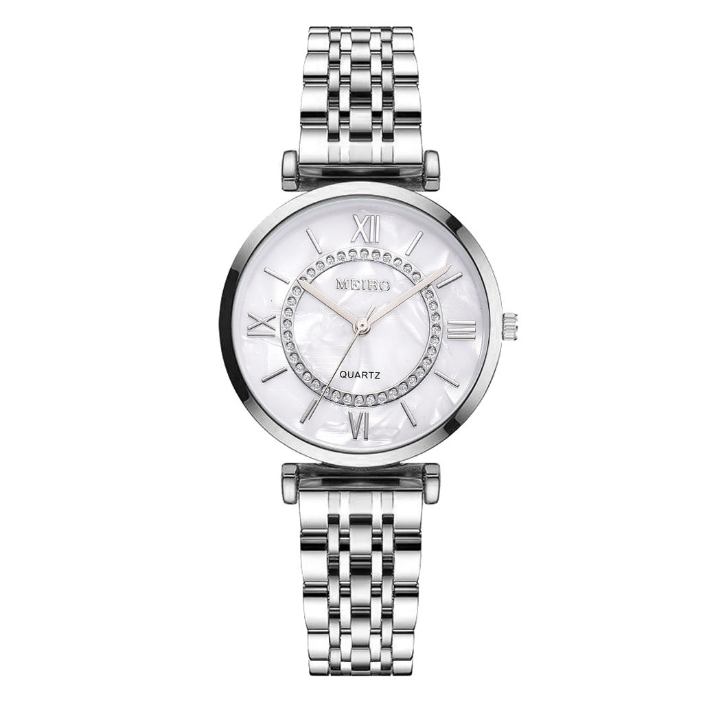 Fashion Temperament Simple Classic Dial Alloy Steel Band Women's Watch