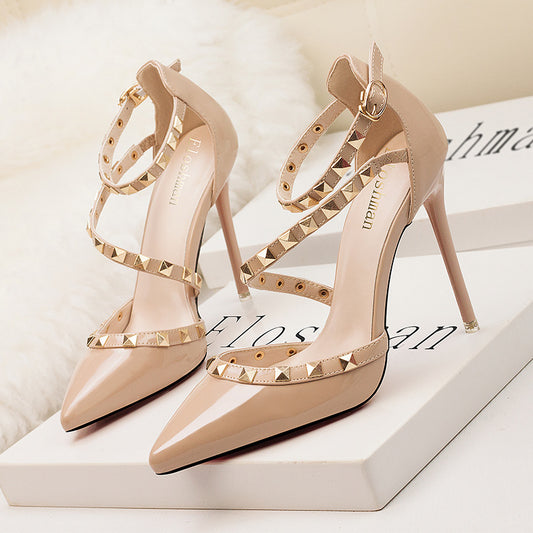 Nightclub High Heels Pointed Hollow Sandals | Affordable-buy