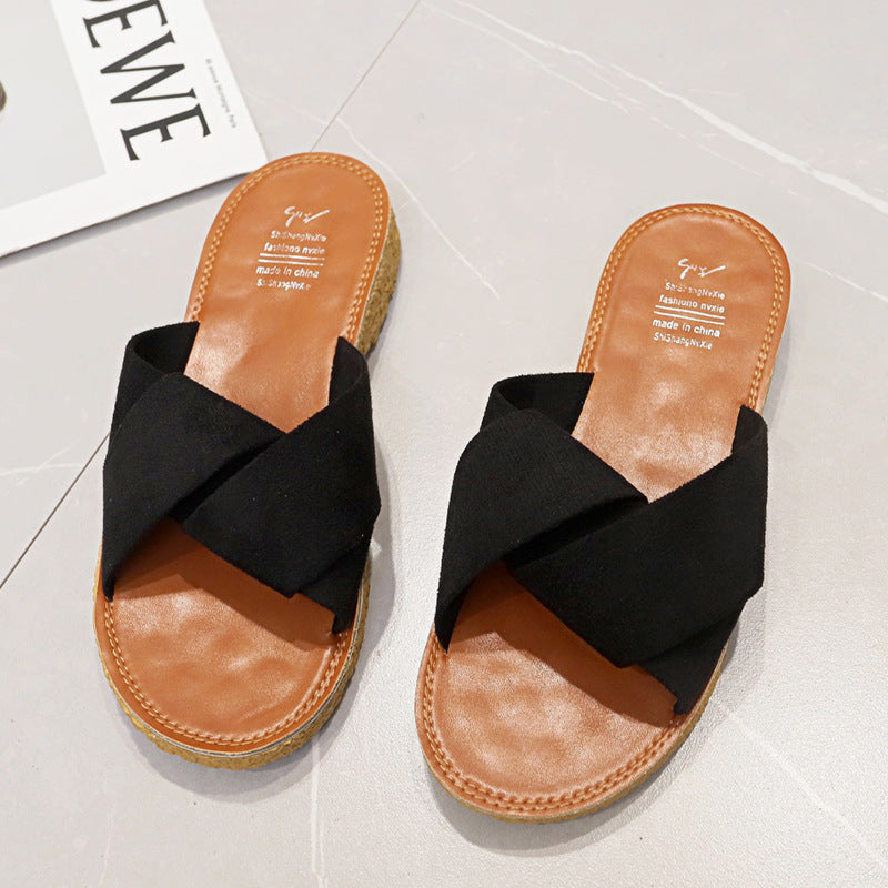 New Versatile Korean Beef Tendon Soft Soled Sandal Anti Slip Shoes
