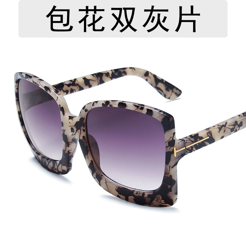 Retro Flower Leopard Color Fashion Female Street Shooting Catwalk Sunglasses