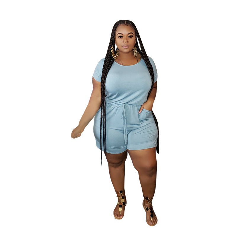 Casual Loose Solid Color Straps Jumpsuit | Affordable-buy