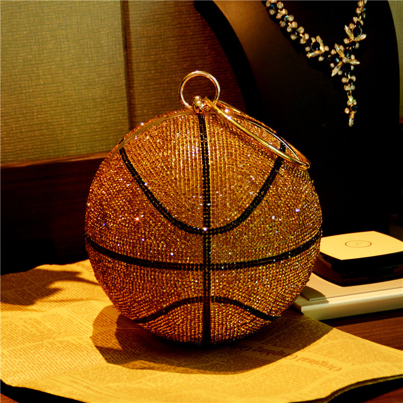 New Rubber Drill Ball Diagonal Water Drill Basketball Dinner Bag Chain Bag