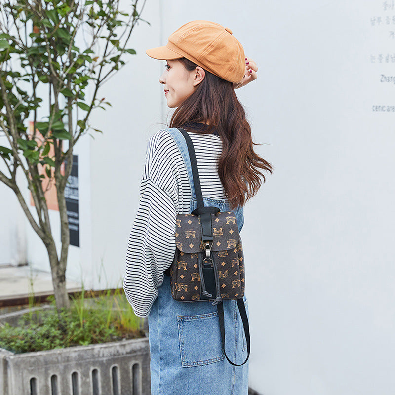 College Style Mini Korean Version Trend Retro Printed Zero Wallet Handbag