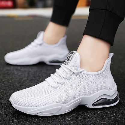 Men's Soft Soled Running Flying Woven Air Cushion Casual Sports Shoes