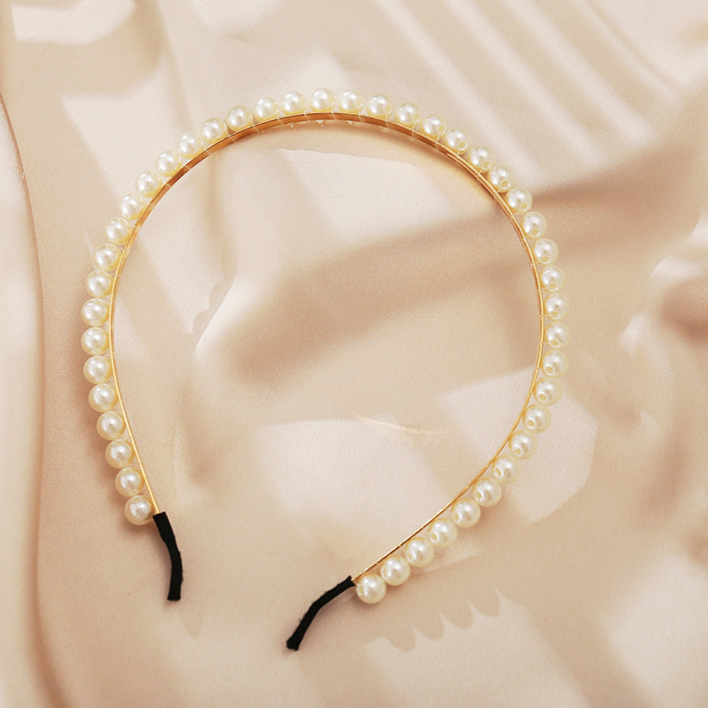 Pearl Headband Princess Headdress Bridal Hair Accessories Retro Headband
