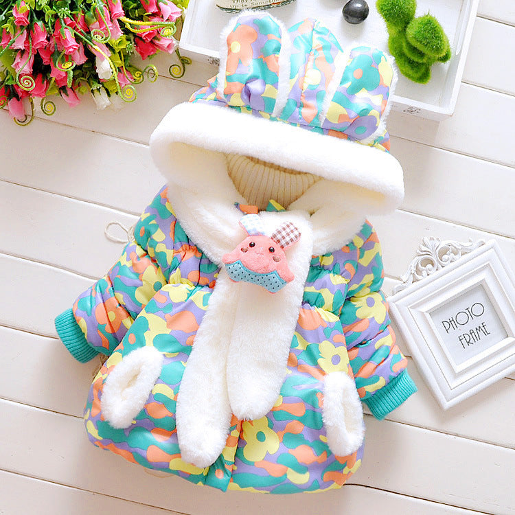 Children's New 1-2-3-4 Years Old Thickened Cotton Fashionable Cotton Clothes