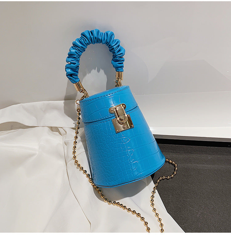 Women's Fashion Shoulder Stone Pattern Versatile Chain Handbag
