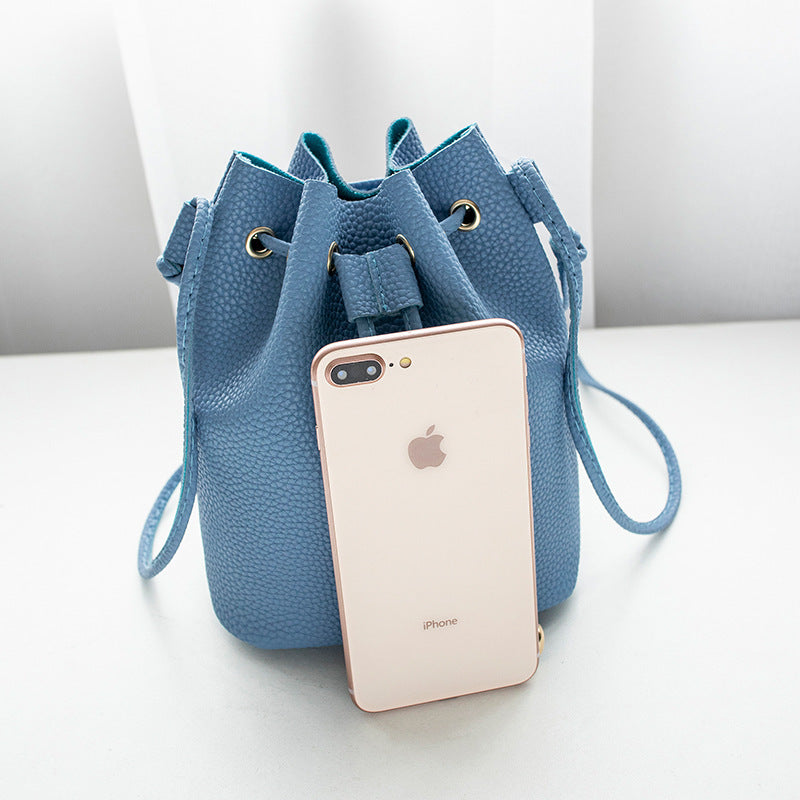 New Drawstring Tassel Bucket Women's Single Shoulder Mobile Phone Bag