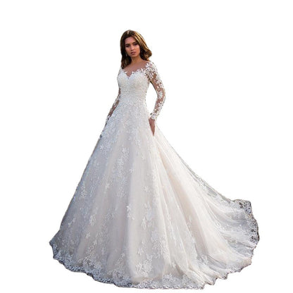 Long Sleeve Off Shoulder Wedding Dress | Affordable-buy