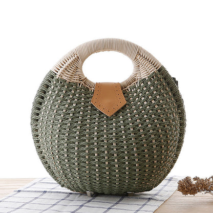 Women's Cute Rattan Woven Straw Leisure Bag – Affordable-buy