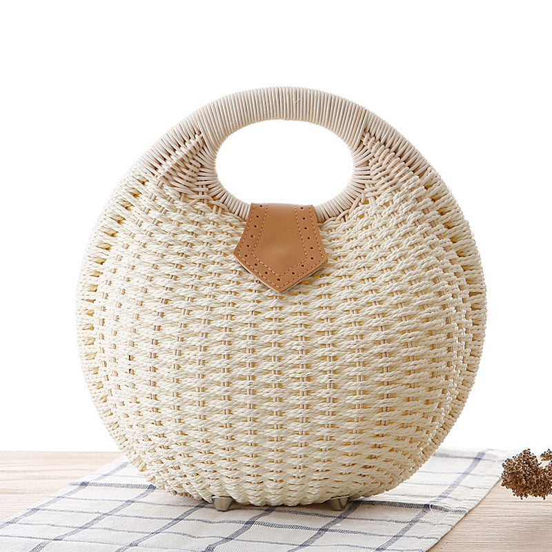 Women's Cute Rattan Woven Straw Leisure Bag – Affordable-buy