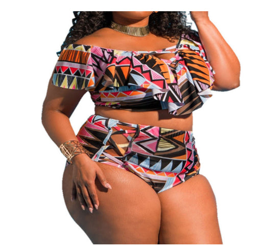 Ladies High Waist Printed Bikini Swimwear | Affordable-buy