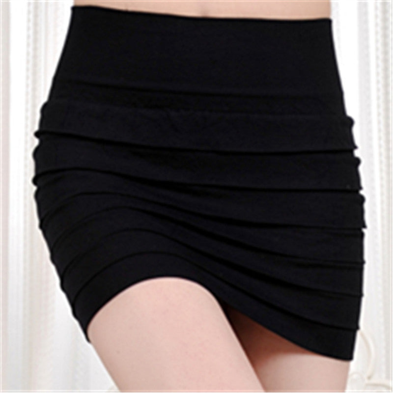 New Women's Korean Version High Waist Elastic Slim Ol Professional A-line One-step Skirt