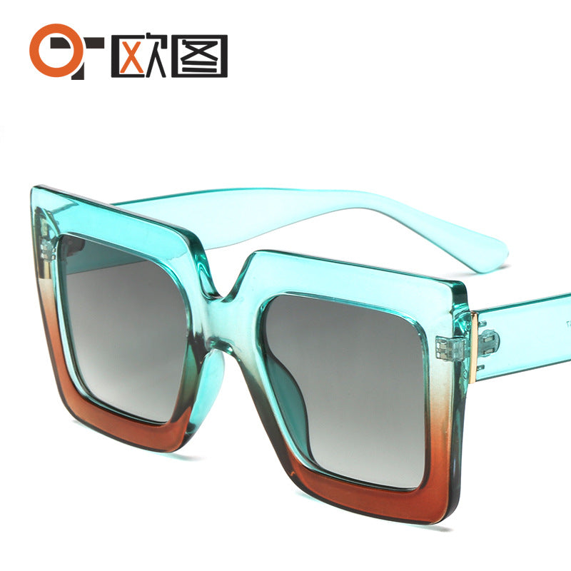 Men's And Women's Fashion Two Color Large Frame Sunglasses