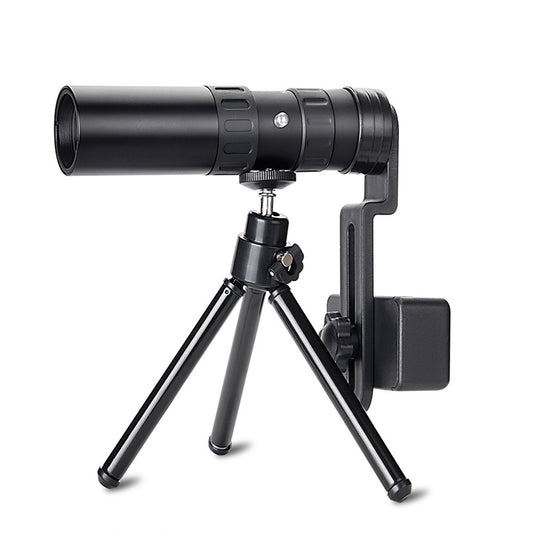 Zoom Monocular Telescope and Smartphone Holder Tripod for Bird Watching Hiking Camping Travelling 10-30x40mm