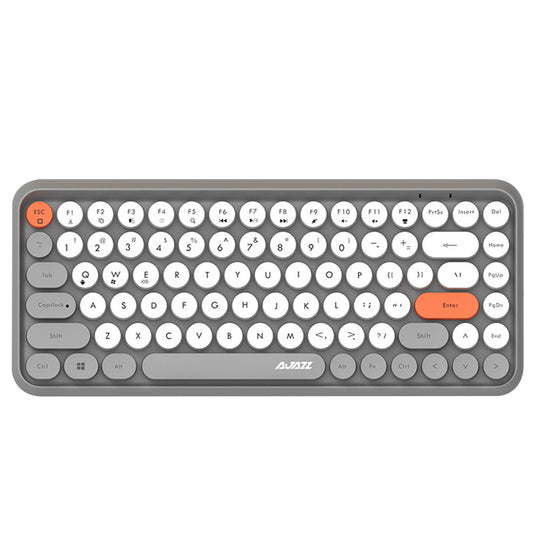 Heijue 308i BT keyboard tablet notebook home office girl punk keyboard mobile phone keyboard Panda Grey ''84 Keys'' BT Version