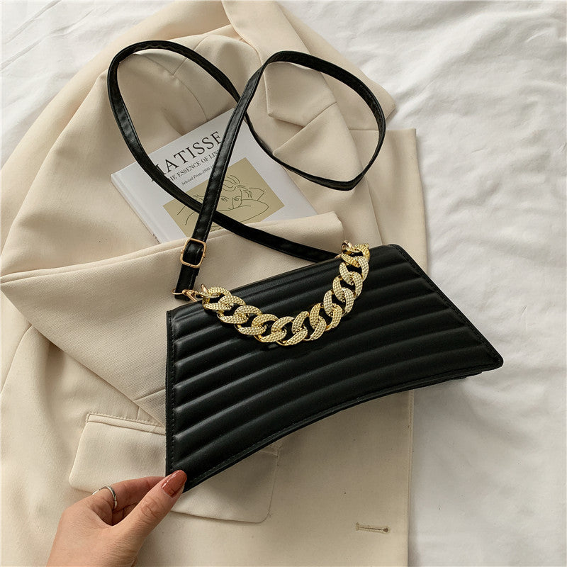 New Fashion Small Square Single Shoulder Texture Messenger Bag