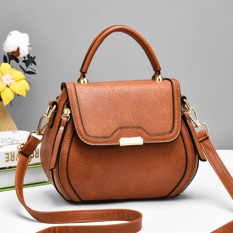 New Fashion Simple Atmosphere Single Shoulder Slant Bag Retro Personality Western Style Small Bag