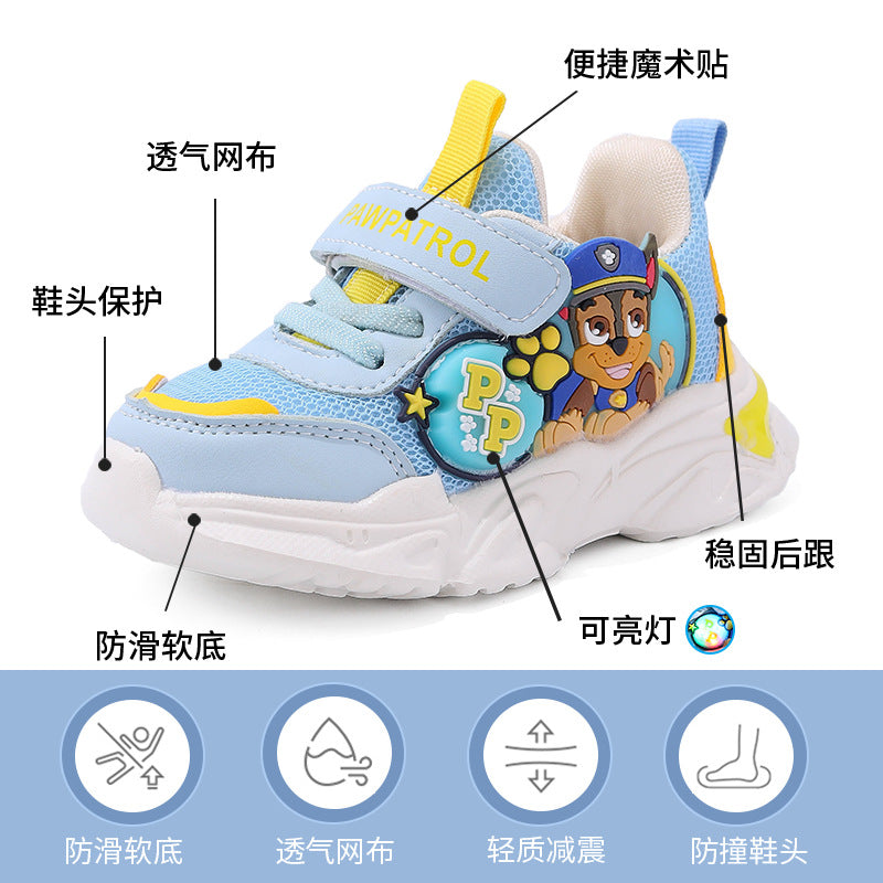 Children's Sneakers Breathable Soft Soles With Lights
