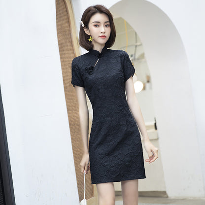 Young Style French Retro Short Dress | Affordable-buy