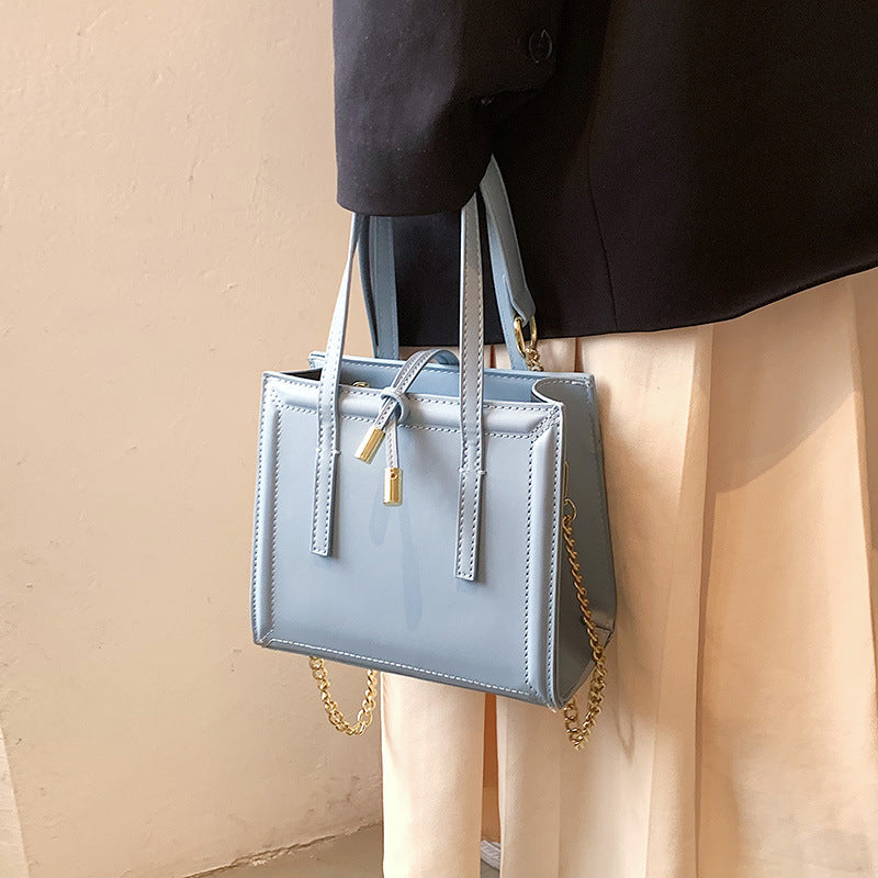 New Fashion Simple Wide Shoulder Belt Texture Messenger Bag