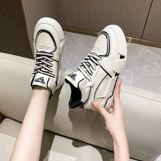 Women's Two Tone Lace-up Skate Shoes | Affordable-buy