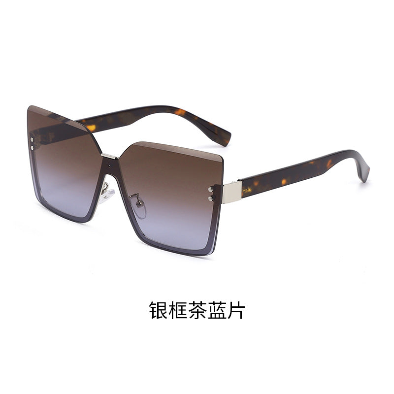 New Flat Light Large Frame Accessory Sunshade Sunglasses