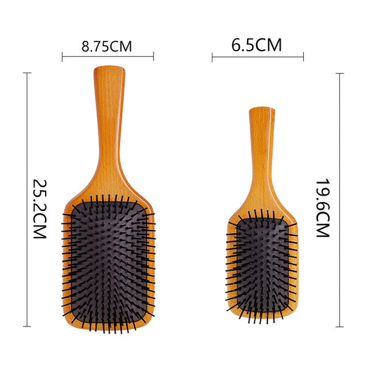 Spot wholesale size code 8090 massage airbag comb large board beech wood air cushion comb Alimia hair comb beech wood