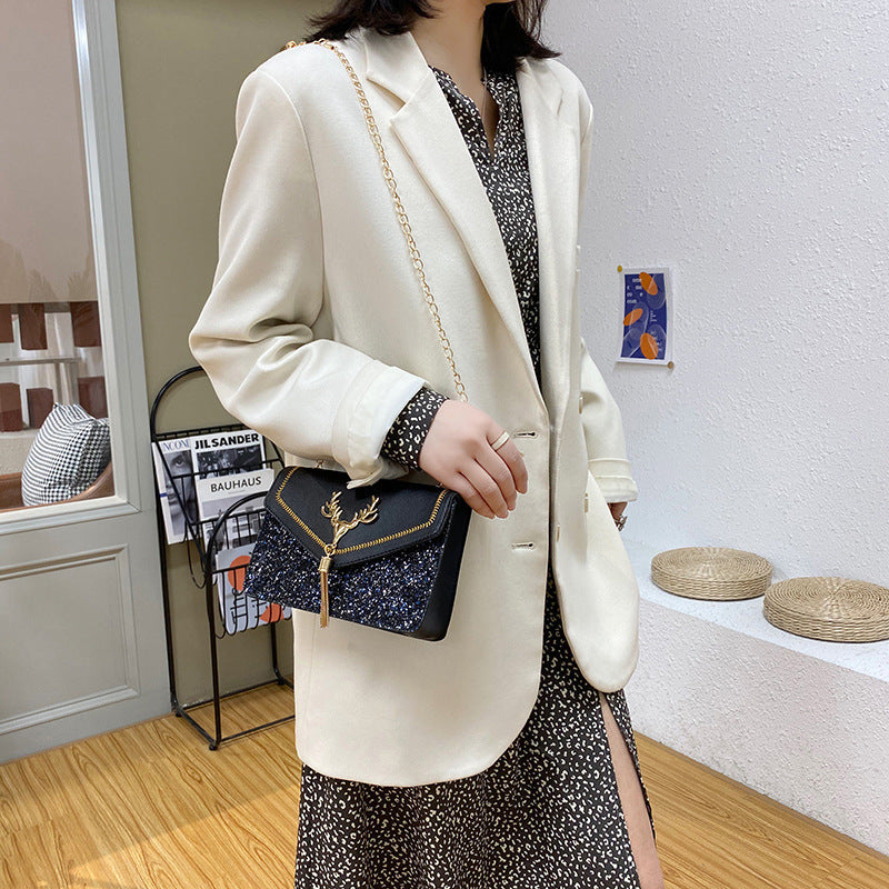 Women Chain Shoulder Fashion Shopper Sequins Crossbody Trend Bags