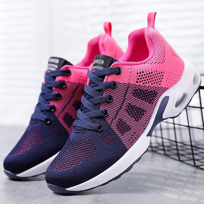 Casual Shoes Breathable and Light Mom Shoes Lace up Air Cushion Cross border Sports Shoes Women
