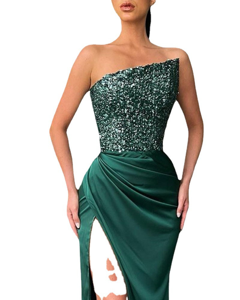 Green Sequins Fairy Sleeveless Dress | Affordable-buy