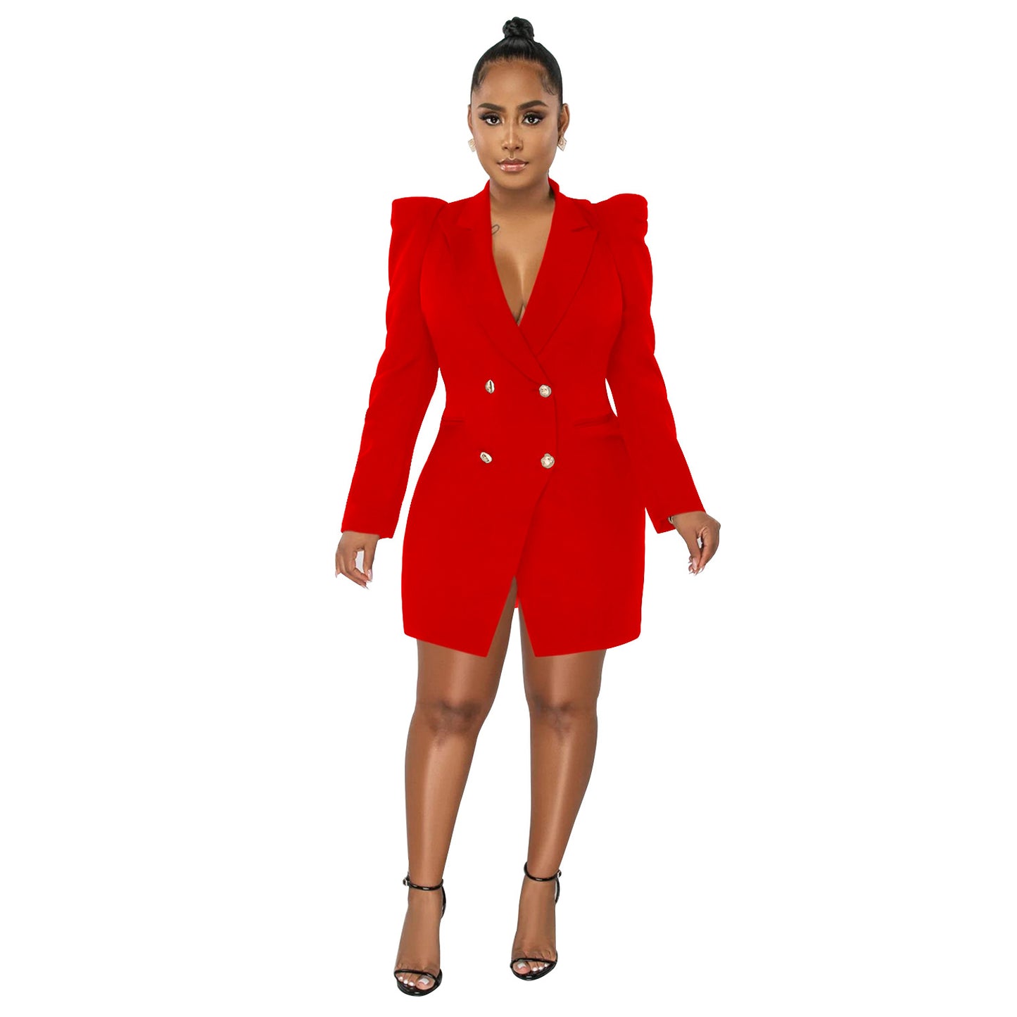 V-neck Lapel Solid Color Small Suit | Affordable-buy