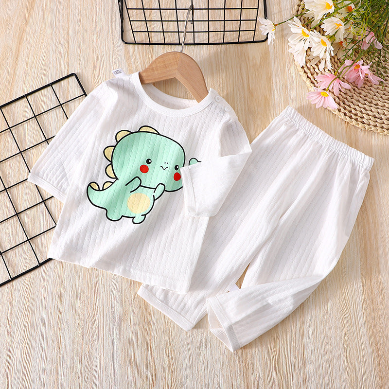New Baby Home Air Conditioning Pajamas Set Seven Point Sleeves